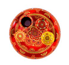 Handicraft Stainless Steel Pooja Thali - Set of 5